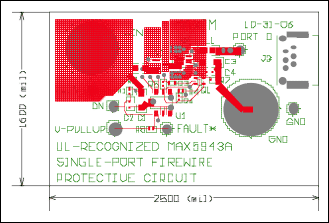 图4. 单端口电路PCB顶层敷铜