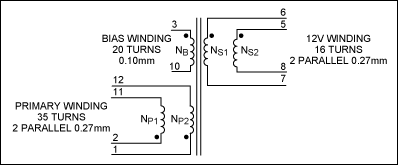 Figure 12. Transformer electrical diagram.