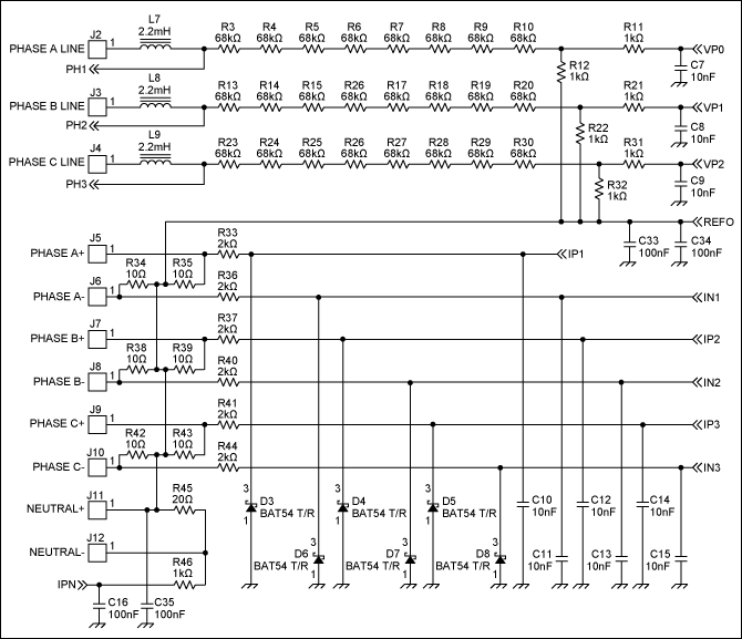 Figure 8. Schematic of the hot board showing the IV interface.