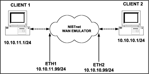 Figure 1. A typical NISTnet typical.