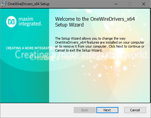 Window to start installation software