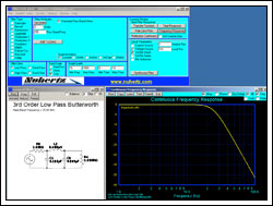 Figure 3. A filter design program allowing unequal termination resistors.