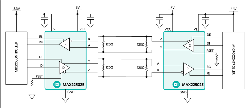 Figure D. MAX22502E Application Circuit