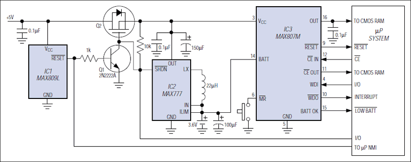 Figure 4. A threat of VCC loss causes the boost converter (IC3) to turn on and restore VCCto its nominal level.