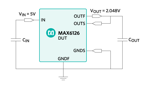 MAX6126 test circuit.