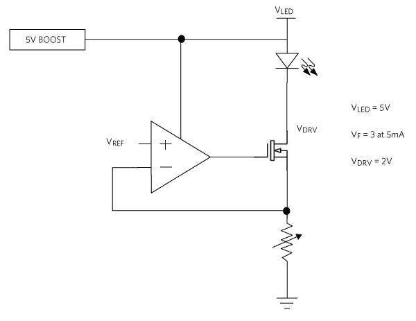Lower LED current circuit.