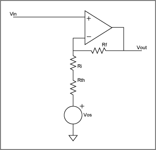 Non-inverting with offset voltage diagram